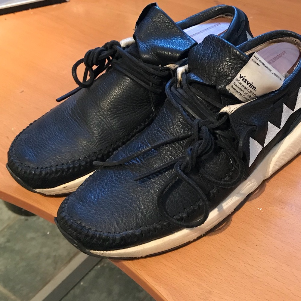 Visvim low top leather FBT moccasin sneakers